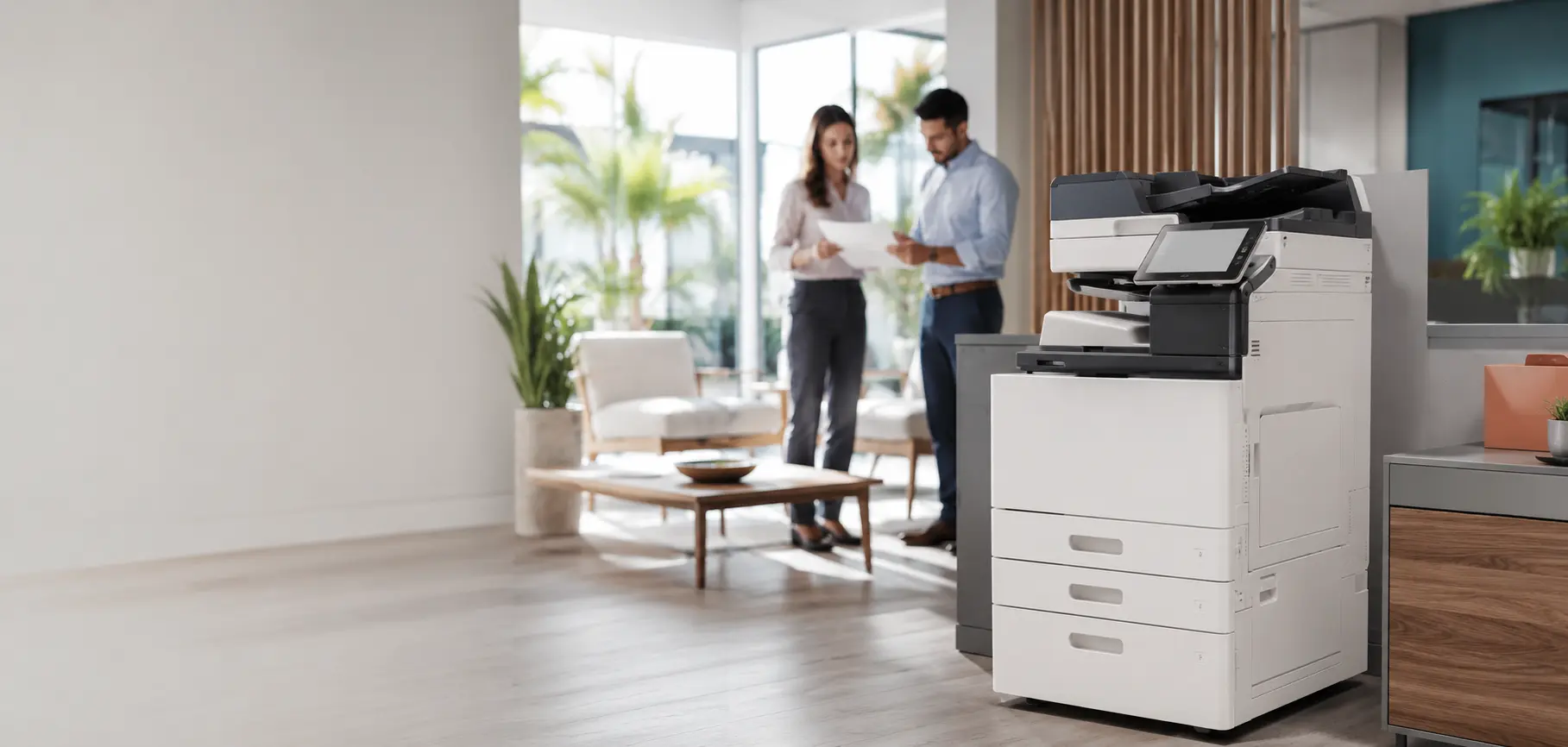 Business copier ready for a temporary South Florida office