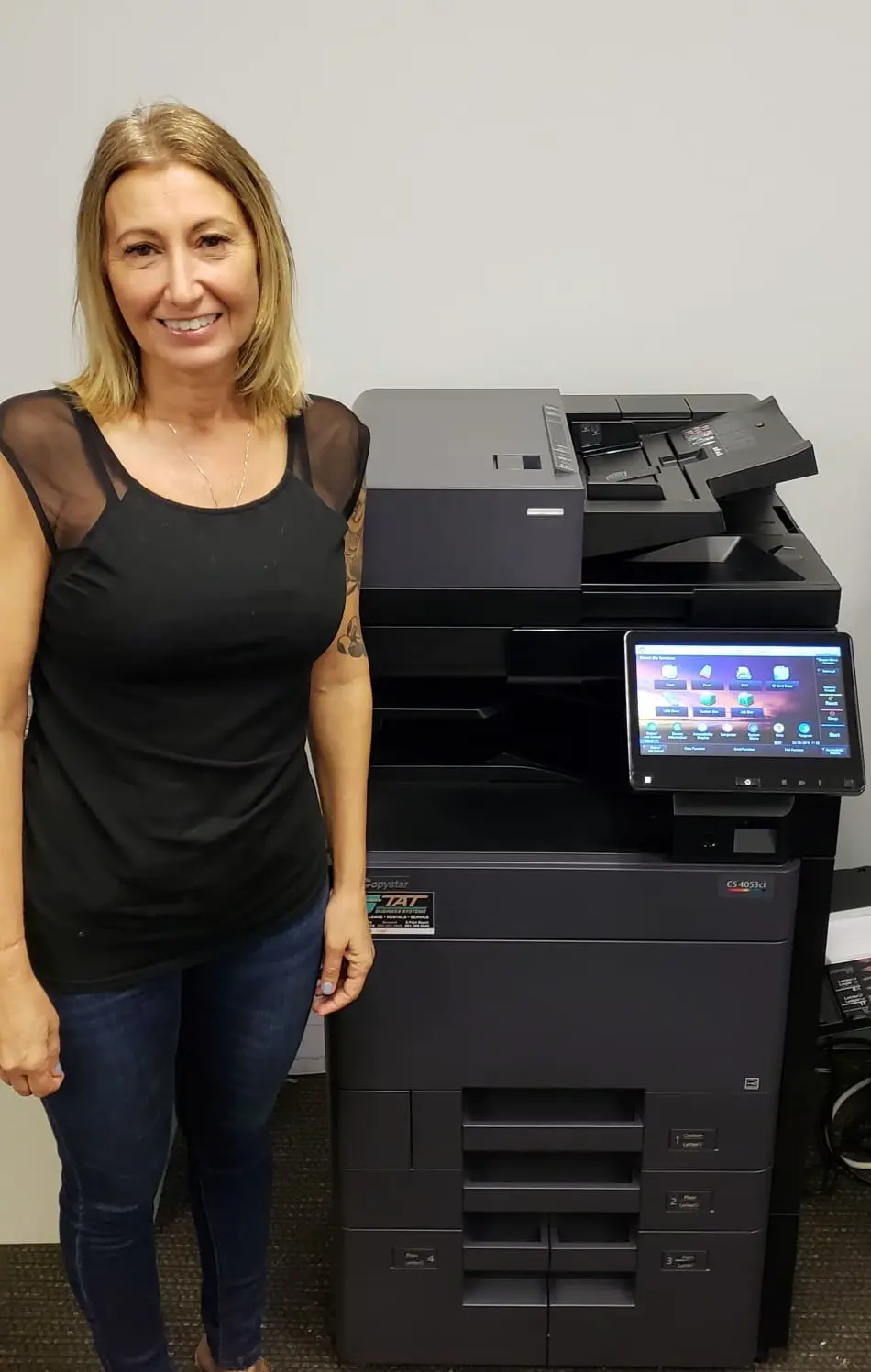 South Florida business customer with a professionally installed multifunction copier