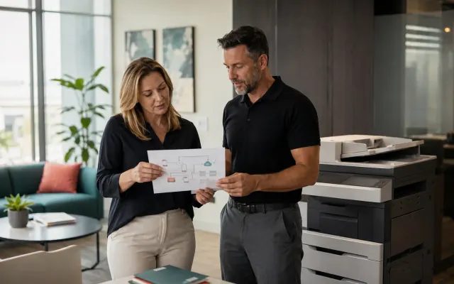South Florida business comparing copier leasing and purchase options