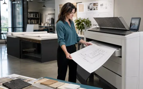 Wide-format plan printing workflow for architecture and construction teams