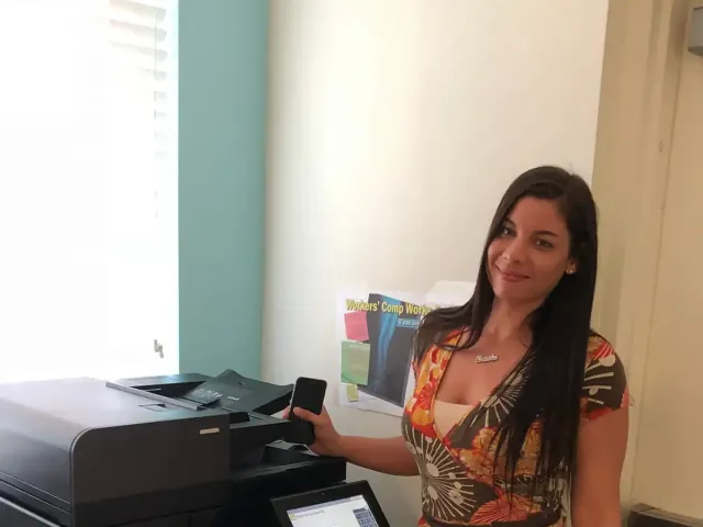 South Florida office customer with installed business copier