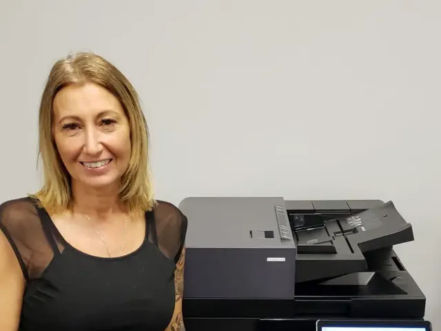 South Florida business customer with an installed multifunction copier